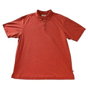 Tommy Bahama Men's Polo Golf Short Sleeve Striped Red Shirt Size XL